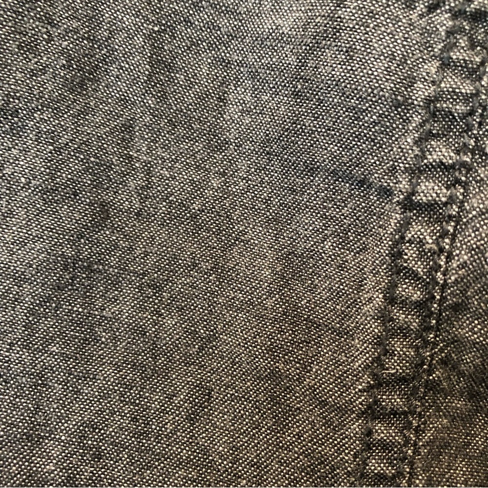 Eileen Fisher 100 linen wide leg crop drawstring pant w pockets indigo wash M - Picture 11 of 12